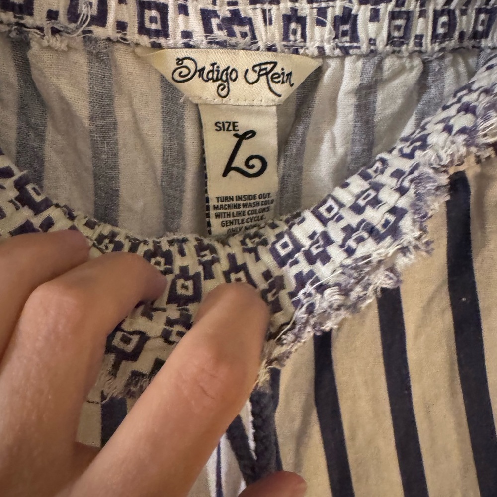 Indigo Rein Navy and White Striped Pants - Picture 9 of 10